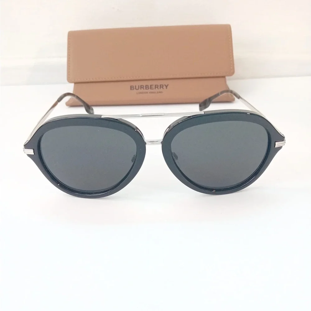 Burberry Dark Gray Aviator Men's Sunglasses BE4377 300187 58
